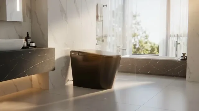 A closer look at a black TOTTE smart toilet